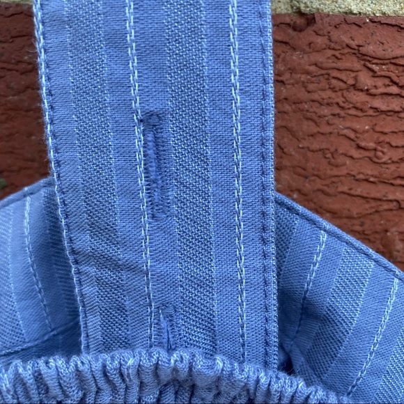 FREE PEOPLE WOMENS BLUE STRIPPED SLEEVELESS CROP TOP SIZE XS ADJUSTABLE STRAPS - Picture 5 of 8